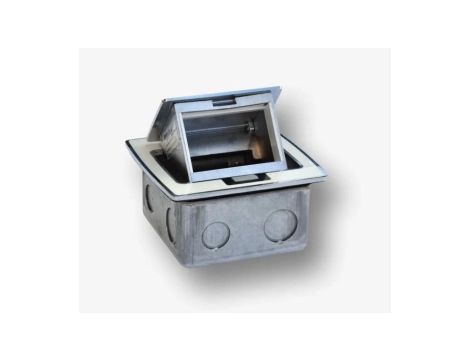 Box blatowy mini 3M - puszka blatowa do montażu gniazd standardu 22,5x45 mm (45x45 mm) uchylna, biała