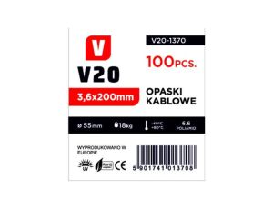 opaski zaciskowe 200 x 3,6mm V20