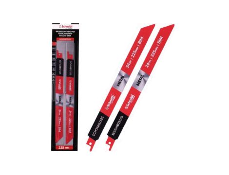 Brzeszczot do piły szablastej 225mm do metalu bi-metal 24TPI 2szt. Schmith