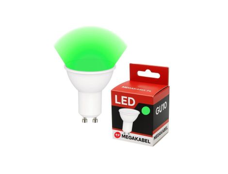 Żarówka GU10 LED ZIELONA BARWA 230V 3W 350lm 38 CY-29 GRE MEGAKABEL