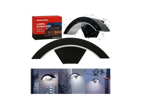 Lampa kinkiet LED elewacyjny nad drzwi MOON 18W zimna barwa CX-31 MEGAKABEL