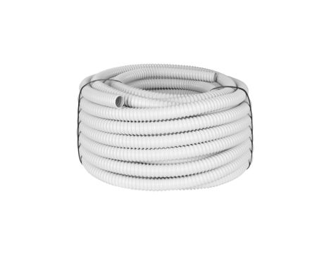 Rura karbowana elektroinstalacyjna GUS (RSF) 20mm wzmocniona spiralą giętka samogasnąca peszel elastyczny 320N PVC UV szara 30m