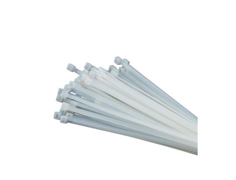 100 x MOCNE OPASKI KABLOWE ZACISKOWE TRYTYTKI BIAŁE TAŚMA 2,5x150 100 szt.