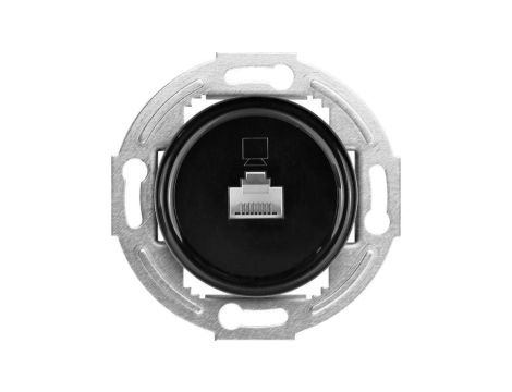 Gniazdo LAN Retro, 1xRJ45, kat.5e, czarne