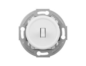 Łącznik pojedynczy Retro bez ramki, 10A-250V~, biały
