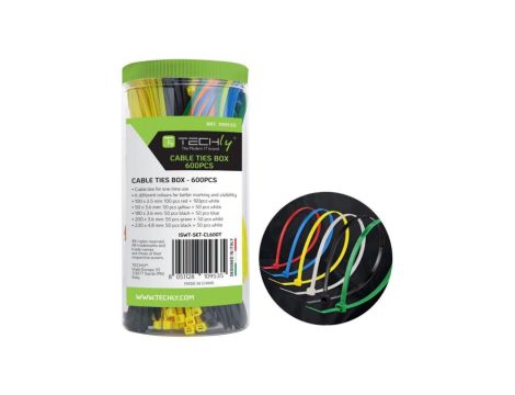opaski zaciskowe do kabli trytki 600 sztuk kolorowe