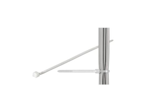 opaski zaciskowe 370x3.6mm trytki do kabli 100szt. Białe
