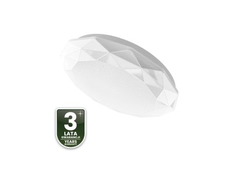 Plafon LED Lampa Sufitowa Natynkowa 12W IP44 Okrągły GLORY 2 DIAMENT 26cm LUMILED