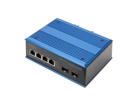 Przemysłowy switch 4+2 -Port Gigabit Ethernet Switch4 Port GE RJ 54, 2 GE SFP Port DN-651148