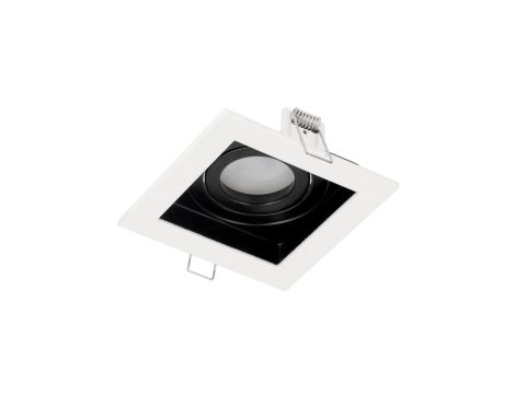 Punktowa oprawa sufitowa wpuszczana RUTEN 1 White IP20 kwadratowa biało - czarna EDO777128 EDO