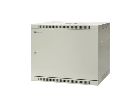 Szafa wisząca niedzielona 19 9U, drzwi całe z blachy, ściągane osłony boczne z zamkiem, 600450500 szer./gł./wys. mm RAL: sza