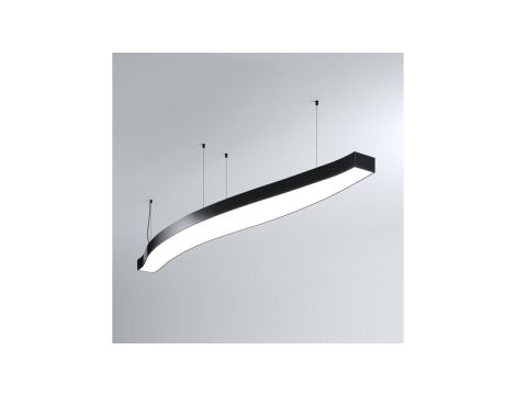 Oprawa MI-WAVE-02, zwieszana, bez LED i zasilacza, IP20, czarny anodowany KLUŚ