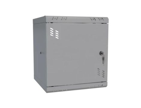 Szafa wisząca RACK 10 6U 300mm drzwi metalowe szara