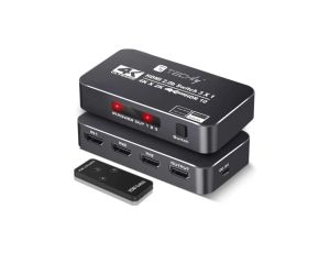 Przełącznik switch HDMI 2.0b 3x1 4K60Hz z pilotem IDATA HDMI2-4K3160B