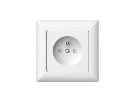 Gniazdo podtynkowe z uziemieniem, Varia, białe / 46110