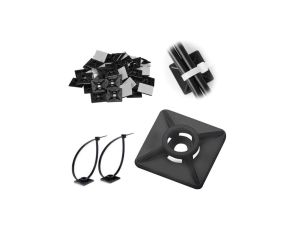 Trytyt Uchwyt mocujący samoprzylepny HW-4ACB czarny 100szt