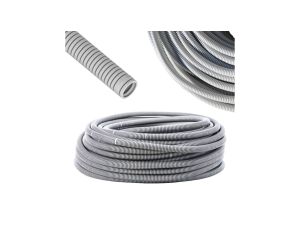 Rura karbowana PESZEL do kabli RKGL 20/14,9 mm 320N Szary 50m AKS Zielonka