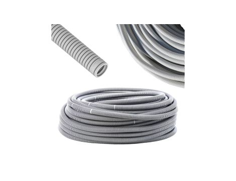 Rura karbowana PESZEL do kabli RKGL 20/14,9 mm 320N Szary 50m AKS Zielonka