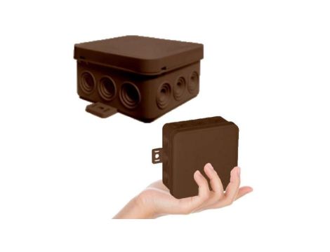 VIPLAST Puszka V6 Bryzgoszczelna Brązowa IP54