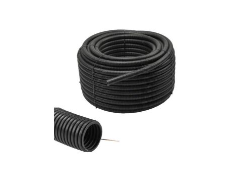 Rura Karbowana Peszel do kabli RKGS 20mm z Pilotem 50m Odporny 750N Czarny