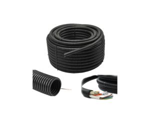 Rura karbowana Peszel z pilotem 40mm Wytrzymały Odporny 750N Czarny 25m