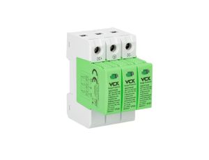 Ogranicznik przepięć fotowoltaiczny VCX-DC klasy B+C 3P (T1T2) 12,5kA 1200V GREEN