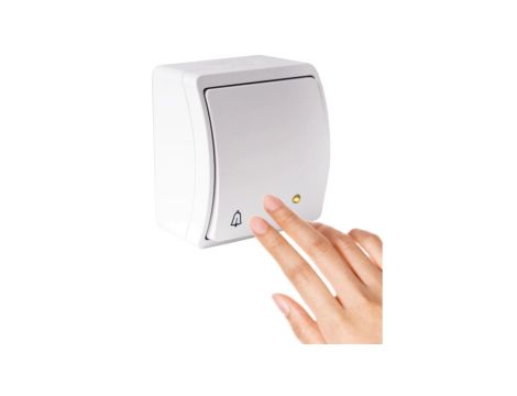 VIPLAST KOALA Przycisk Dzwonkowy Podświetlany Hermetyczny Biały