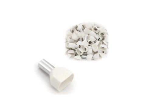 Trytyt Końcówka tulejkowa izolowana DUID-2X0,50-8BI biały 100szt