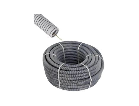 Peszel z Pilotem Rura karbowana do kabli RKGL 20/14,9mm 320N Szary 50m AKS
