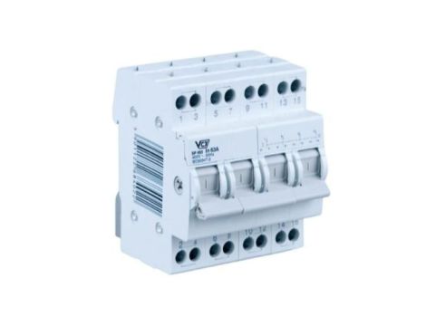 Przełącznik Instalacyjny modułowy Sieć Agregat 4P 63A 1-0-2 VCX