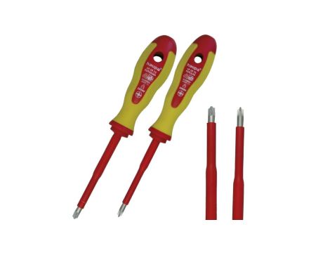 Zestaw Śrubokrętów Wkrętaków Płasko krzyżowych Izolowane 1000V VDE PZ/FL