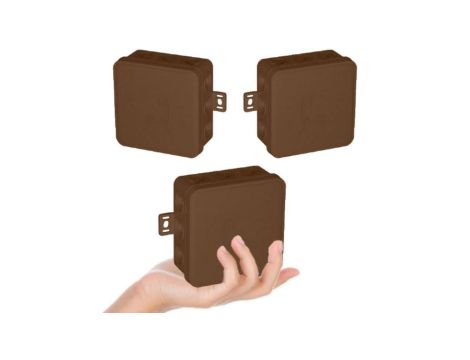 VIPLAST Puszka V6 Bryzgoszczelna Brązowa IP54 3 sztuki