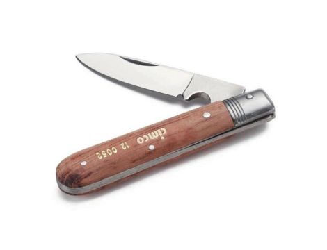 Nóż do kabli z drewnianymi osłonami, ostrzem i skrobakiem 1 sztuka