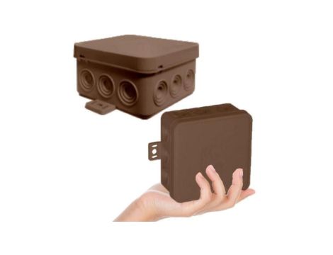 VIPLAST Puszka V7 Bryzgoszczelna Brązowa IP54