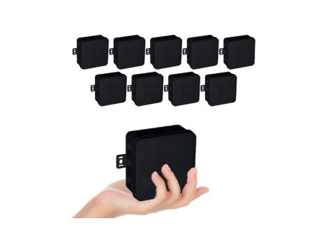 VIPLAST Puszka V5 Bryzgoszczelna Czarna IP54 10szt