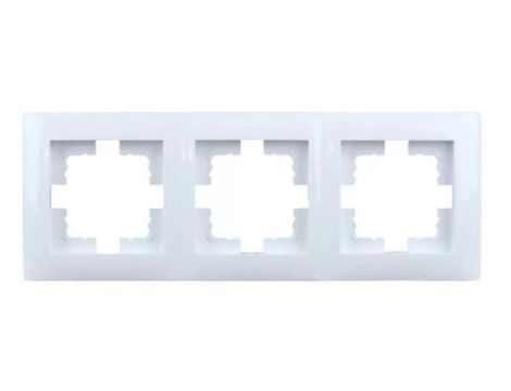 Ramka Potrójna do Gniazdka Włącznika Pozioma / Pionowa Biała WESA