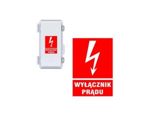 Trytyt Tablica samoprzylepna 74x105 WYŁĄCZNIK PRĄDU NOZ3-WP