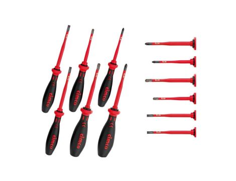 Wkrętak krzyżakowy VDE SLIM 6 sztuk