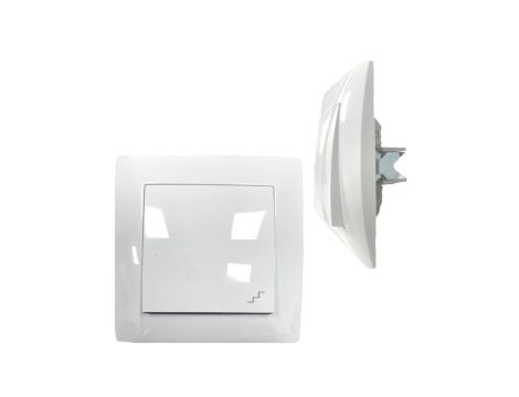 Włącznik Pojedynczy Schodowy Łącznik Podtynkowy 230V 10A WESA Biały