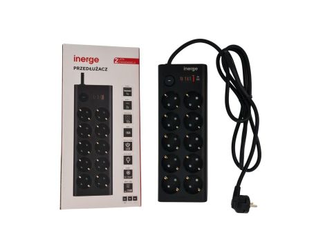 Przedłużacz INERGE 10-gniazdowy 2m ECS-1031PD-02-B