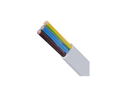 Kabel instalacyjny płaski EL-Instal HP+ HDHp 3x1,5mm2 biały 450/750V bezhalogenowy B2ca drut Eltrim /100m/
