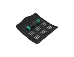 Zestaw wkrętaków 7 sztuk: rękojeść z funkcją grzechotki + 6 trzpieni dwustronnych Kraftform Kompakt Vario RA Kraftform WERA