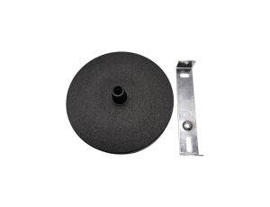 Maskownica sufitowa podsufitka 1x otwór 10mm z tworzywa czarna fi:100mm ALKRI