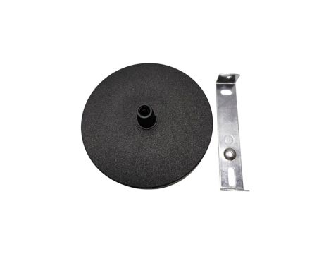 Maskownica sufitowa podsufitka 1x otwór 10mm z tworzywa czarna fi:100mm ALKRI