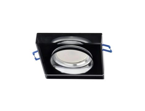 Punktowa oprawa sufitowa wpuszczana CRYSTAL Grande Black IP20 kwadratowa szkło czarna EDO777133 EDO