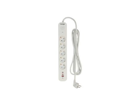 Listwa zasilająca INERGE 5-gniazdowa 2m PSS-0531PD-02-W