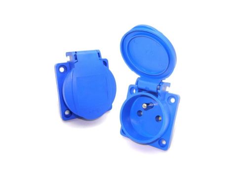 VIPLAST Gniazdo tablicowe z klapką 250 V IP54