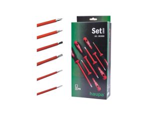 Zestaw Komplet Śrubokrętów Izolowanych Płaskich Krzyżakowych VDE HAUPA