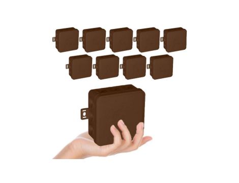 VIPLAST Puszka V7 Bryzgoszczelna Brązowa IP54 10 sztuk