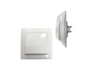 Łącznik Włącznik Światła Pojedynczy Podtynkowy Jednobiegunowy Biały 10A